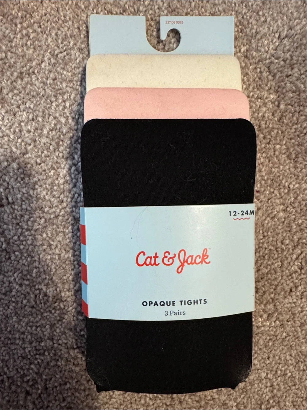 Opaque Tights 3-Pack - Black, Light Pink, Cream